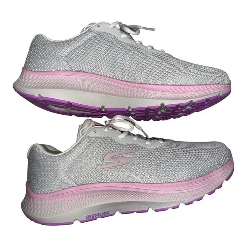 Skechers Go Run Consistent 2.0 Engaged Athletic Shoes 128621 Gray Pink size 11
